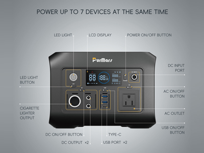 Estación de energía portátil P300 plus|300W|compresor