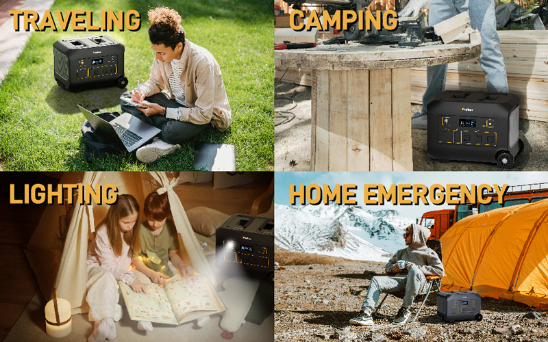 Estación de energía portátil B1200|1200W|Asas y ruedas|Aplicación inteligente