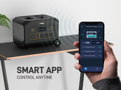 Estación de energía portátil B1200|1200W|Asas y ruedas|Aplicación inteligente