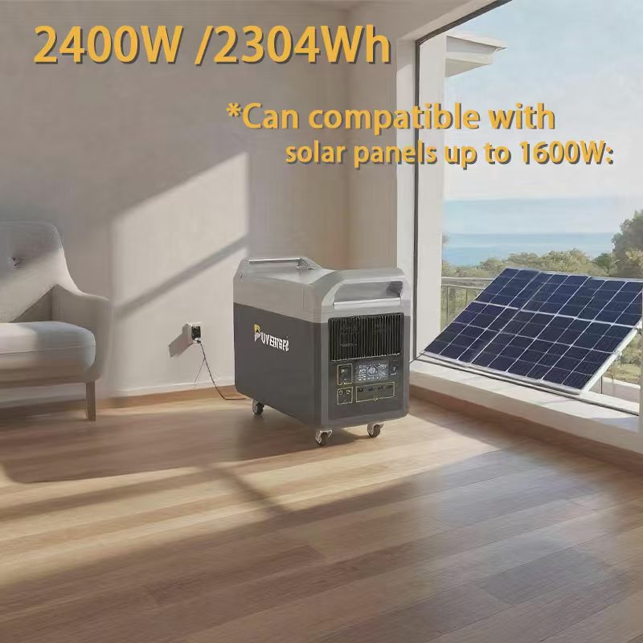 Generador solar doméstico M2400 |2400W|Almacenamiento de energía para balcones |En red