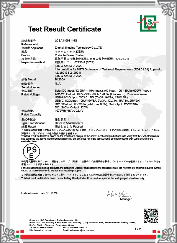 LCSA11093144S-J62133 Certificado