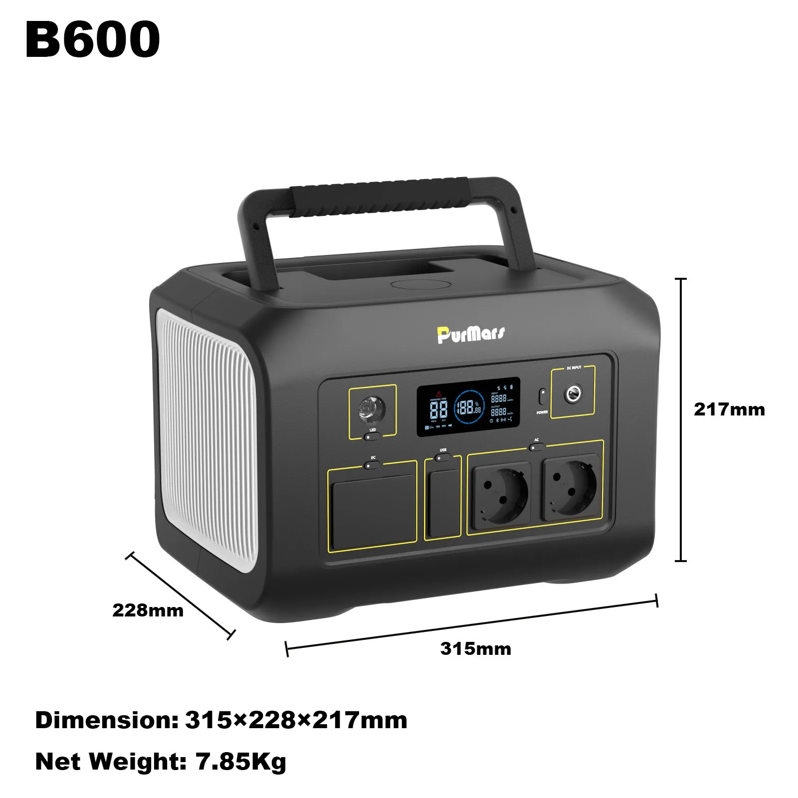 Estación de energía portátil B600A/E|600W