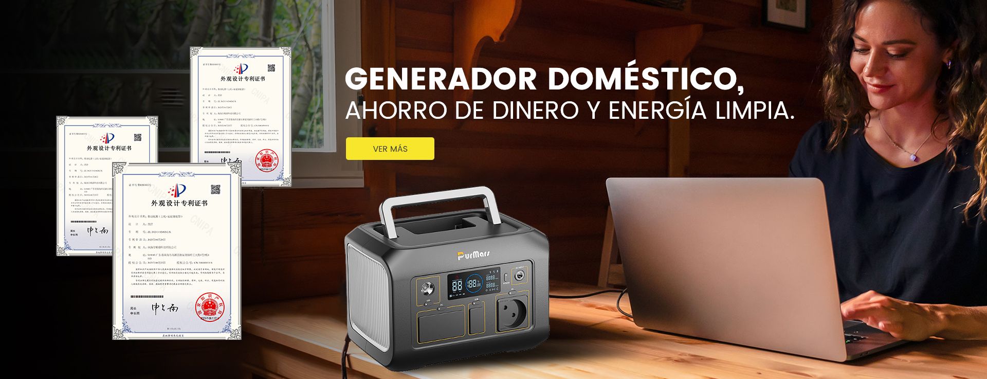 Generador doméstico, ahorro de dinero y energía limpia.