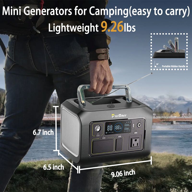 Estación de energía portátil P300 plus|300W|compresor& Termómetro