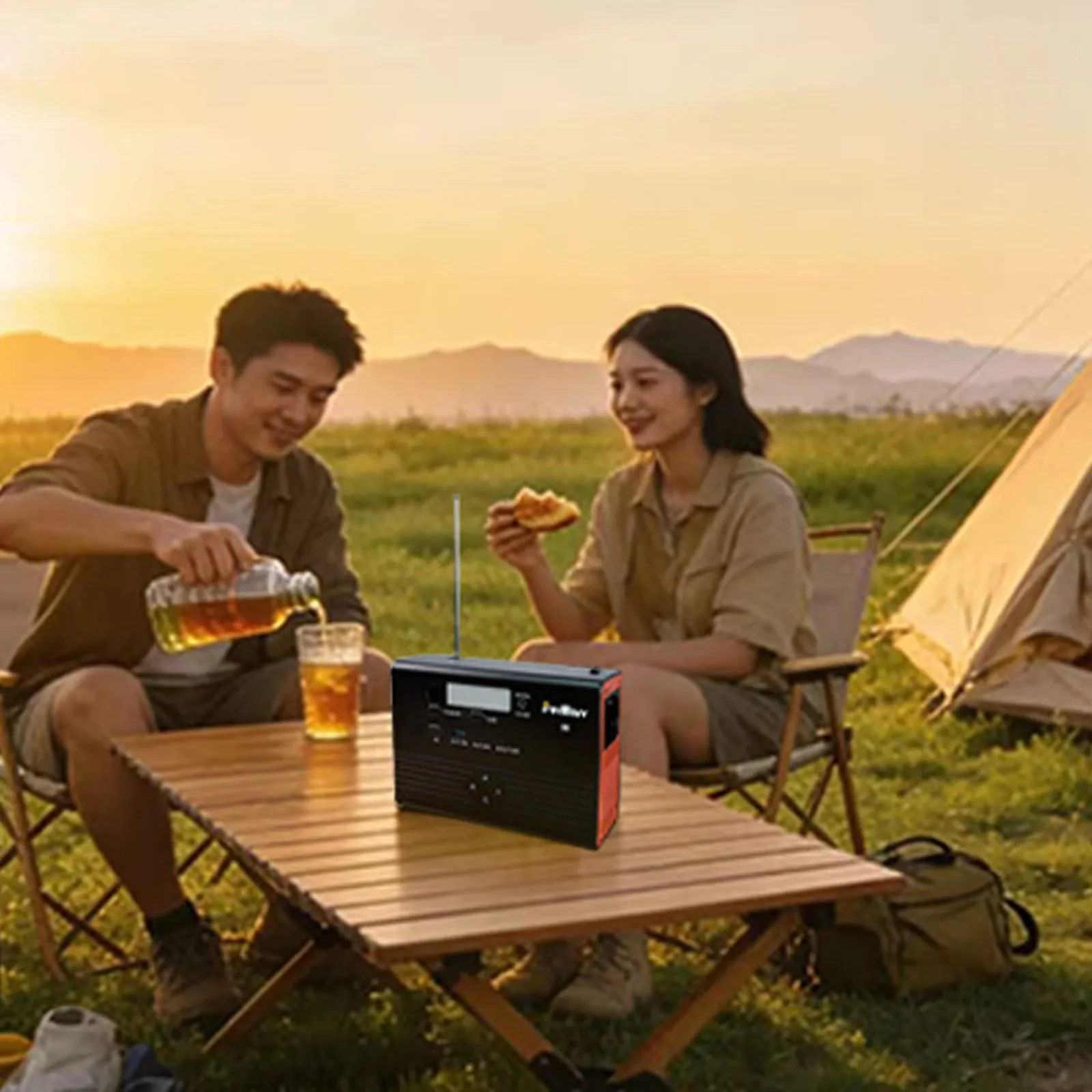 Almacén de energía móvil P100A/E Plus | 100W | con altavoz Bluetooth