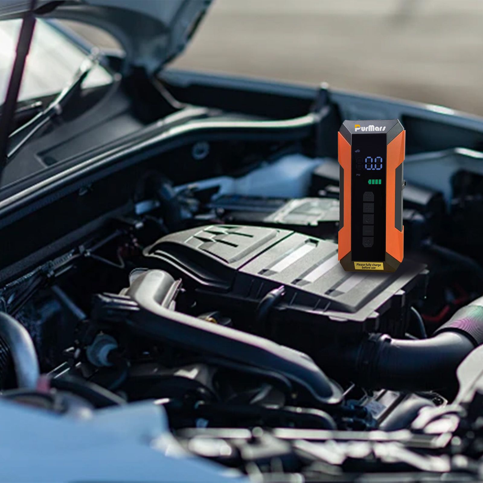 2 en 1 Arrancador de emergencia y Inflador de neumáticos