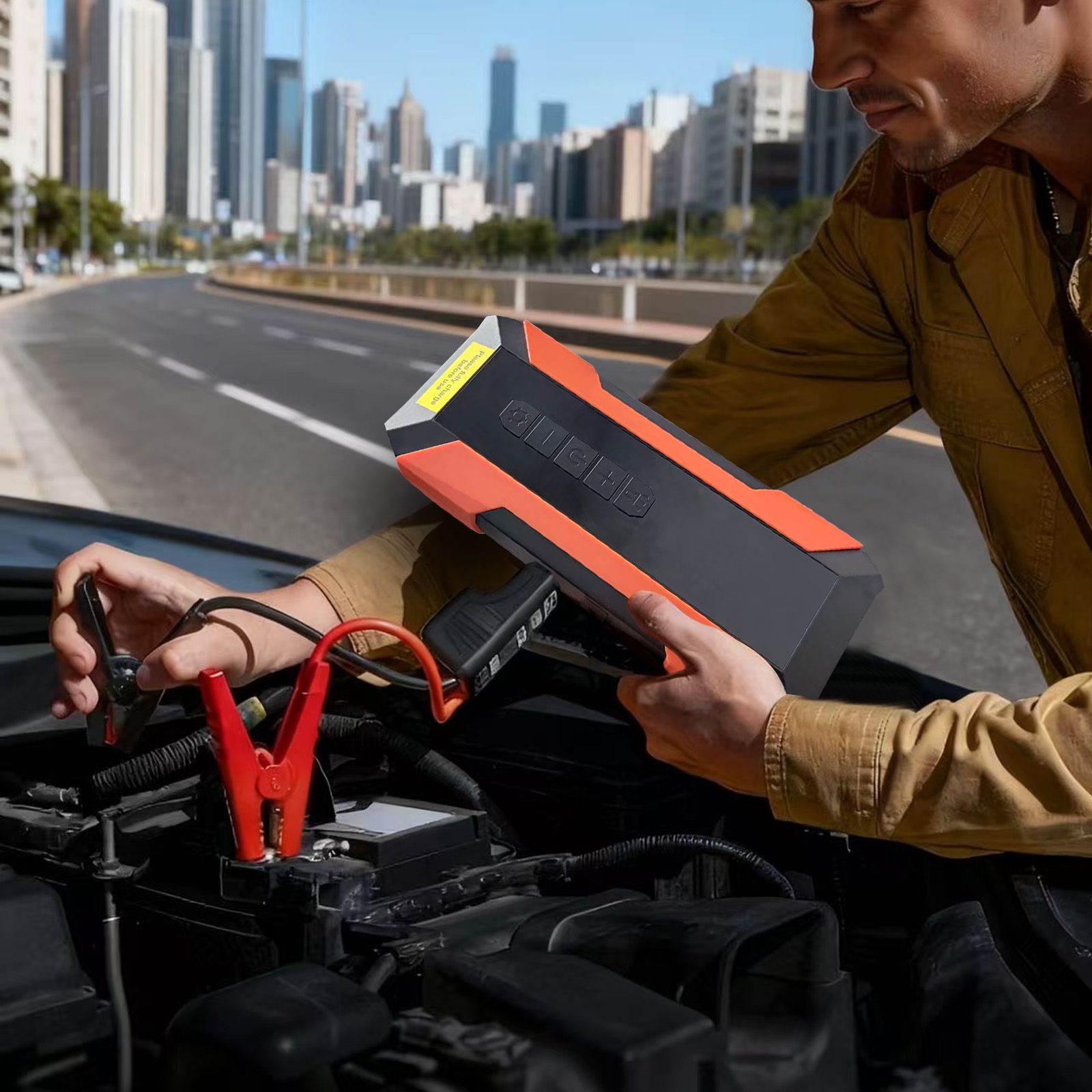 2 en 1 Arrancador de emergencia y Inflador de neumáticos