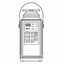 Dibujo lineal de la central eléctrica portátil multifuncional de 300 W para exteriores